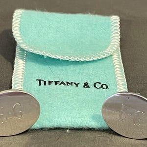 Vintage Tiffany & Co. Oval Cufflinks Sterling Silver 925