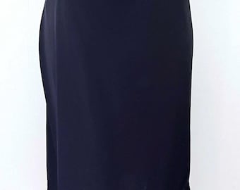 Vintage 80's CHRISTIAN DIOR Black Monogrammed Half Slip- S