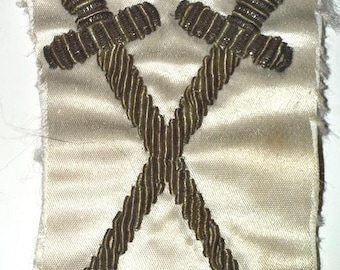 Fraternal Masonic Templar CEREMONIAL SWORDS PATCH - Extremely Rare