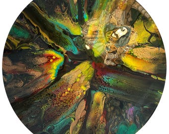 Adriana Naylor “LOST IN SPACE" Acrylic on Canvas - 12" Diam. Abstract