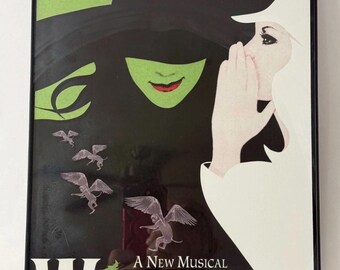 Vintage  "WICKED" Broadway Musical Window Lobby Poster Gershwin Theater 17"X11"