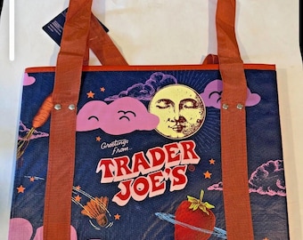 Trader Joe's NEW Stand-Up Collapsible Reusable Grocery Shopping Tote Gift Bag