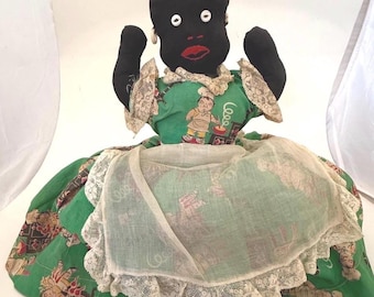 Antique Hand Made “Campbell’s Kids” Folk Art Cloth Doll Toaster/Tea Kettkle Cozy