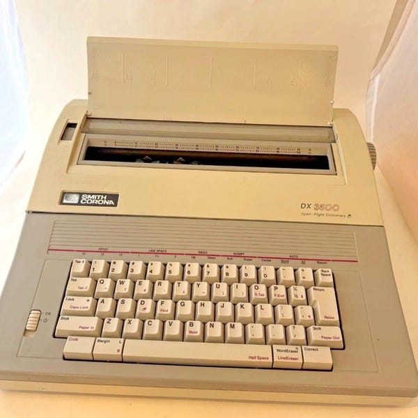 Smith Corona DX 3500 Electronic Portable Typewriter Spell Right Dictionary