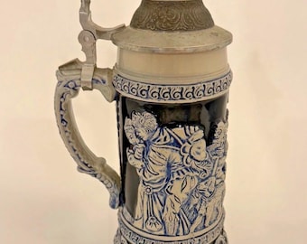 Large Antique Thewalt limited edition German Beer Stein with Pewter Lid - RARE!