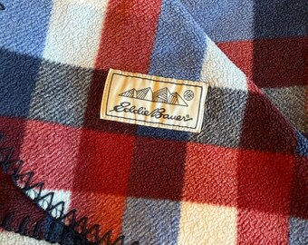 Eddie Bauer Vintage Plaid Throw Blanket 70 x 50”
