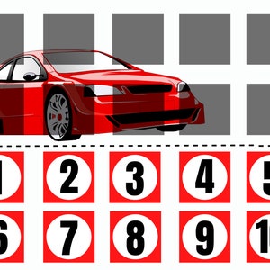 DIGITAL Token Board -Car- 10 Tokens