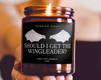 Fourth Wing Inspired Xaden Riorson / Tairn "Should I get the Wingleader?" Quote Candle | Bookish Candles Book Lovers | Fourth Wing Merch