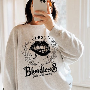 BG3 Inspired Astarion Bloodless Feels a Bit Woozy Crewneck / Hoodie / Sweatshirt | BG3 Fan | Gamer Girl / Guy Gift | Gate | Gamer Merch