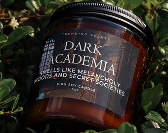 Dark Academia Candle | Smells Like Melancholy Moods and Secret Societies Bookish Candle | Gift for Book Reader / Book Lover
