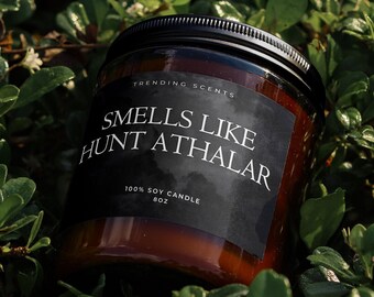 Smells Like Hunt Athalar Candle | Soy Wax Candle | Gift Candle | Bookish Candles | Gift for Her | Crescent City Inspired | Book Lover Gift