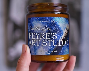 Smells Like Feyre's Art Studio Acotar Inspired Candle | Novelty Gift | Bookish Candles | Gift for Her | Birthday Gift Idea | Book Lover Gift