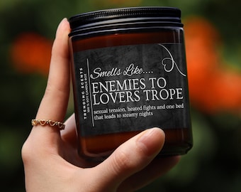 Smells Like Enemies to Lovers Trope Romance Reader Bookish Candle | Bookish Gift | Gift For Book Lover | Romance Tropes Fantasy Reader Gift