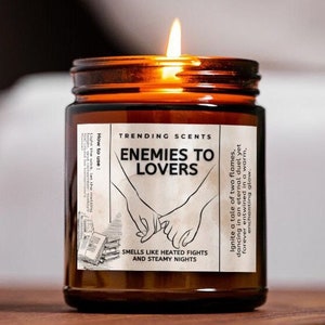 Enemies to Lovers Candle | Smells Like Heated Fights and Steamy Nights Bookish Candle | Gift for Book Reader / Book Lover | Romantasy