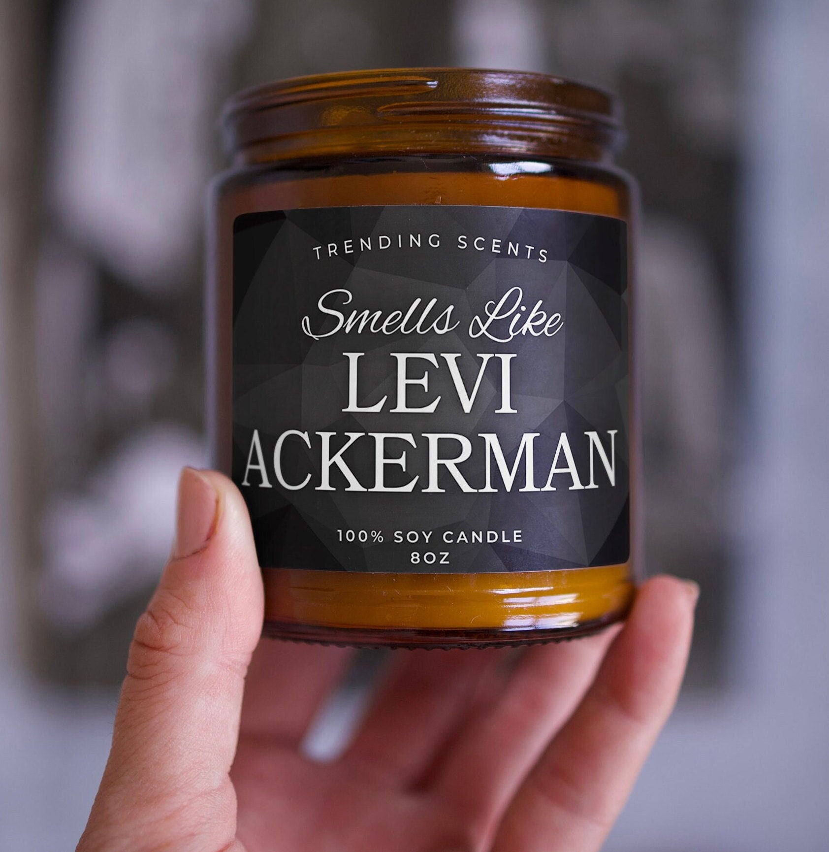 Smells Like Levi Ackerman Candle | Anime Fan Gift | Manga Candle | Nerdy Gift for Her / Him | Attack Anime | Titan Anime Nerd Gift