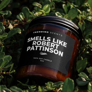 Smells Like Robert Pattinson Celebrity Inspired Candle | Soy Wax Candle | Gift Candle | Smells Like Candle | Gift For Her | Fan Gift
