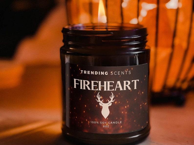 Fireheart Candle TOG Inspired Candle Acotar Candle Etsy