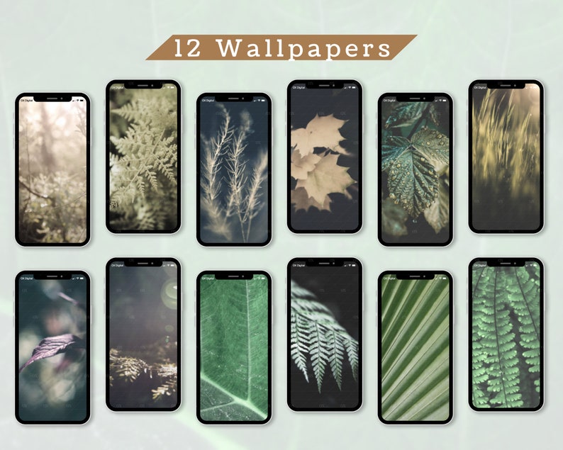 Sage Green iOS 14 App Icons, Nature Green iOS App Icon Pack, Green Aesthetic iPhone Icon Pack with Widgets and Phone Wallpapers image 7
