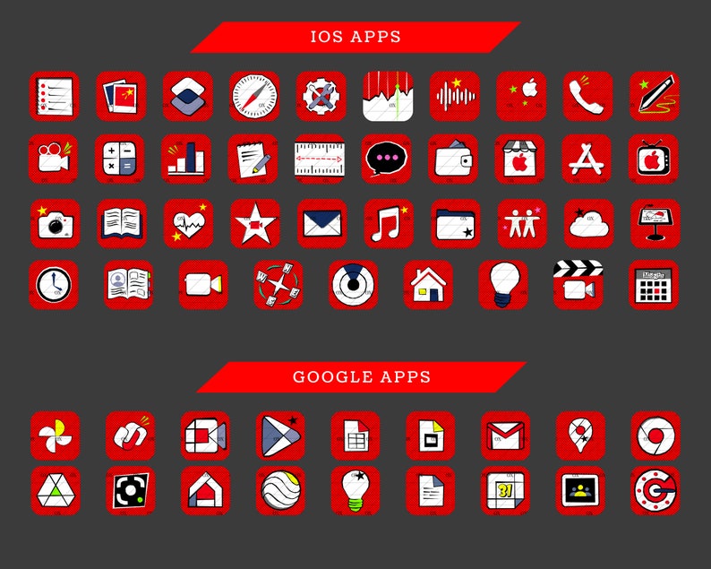 Anime Aesthetic App Icons, iOS App Icons for Magna Lovers, iOS App Icon Pack, iOS 14 App Icons, iPhone Icons for Comic Book Lovers image 3