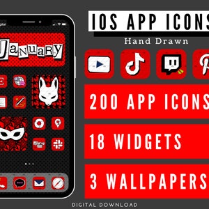 Anime Aesthetic App Icons, iOS App Icons for Magna Lovers, iOS App Icon Pack, iOS 14 App Icons, iPhone Icons for Comic Book Lovers image 1