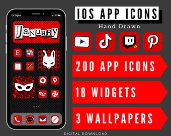 Anime Aesthetic App Icons, iOS App Icons for Magna Lovers, iOS App Icon Pack, iOS 14 App Icons, iPhone Icons for Comic Book Lovers