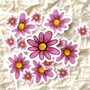 Adesivo margherita rosa / Adesivo margherita / Adesivo floreale rosa / Adesivo floreale / Adesivo fiore
