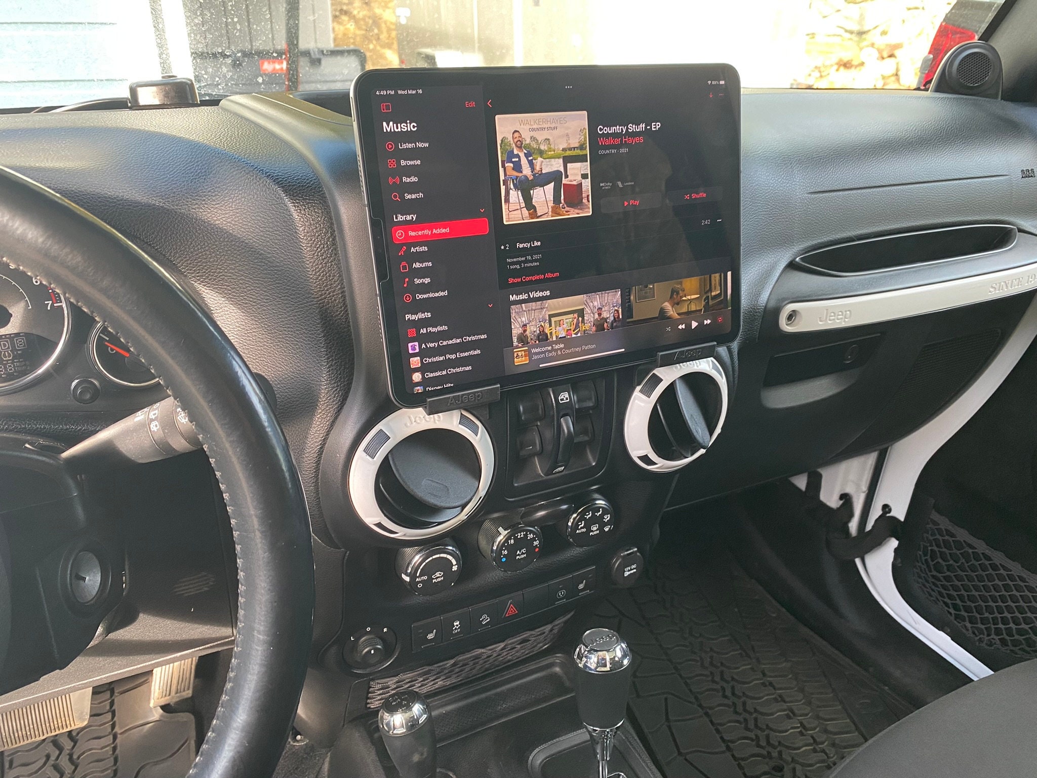 Ipad Phone and Tablet Mount for Jeep Wrangler JK 2011 2018