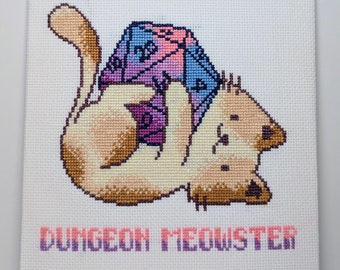 Dungeon Meowster Cross-Stitch