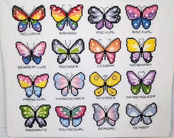 Pride Butterflies Cross-Stitch