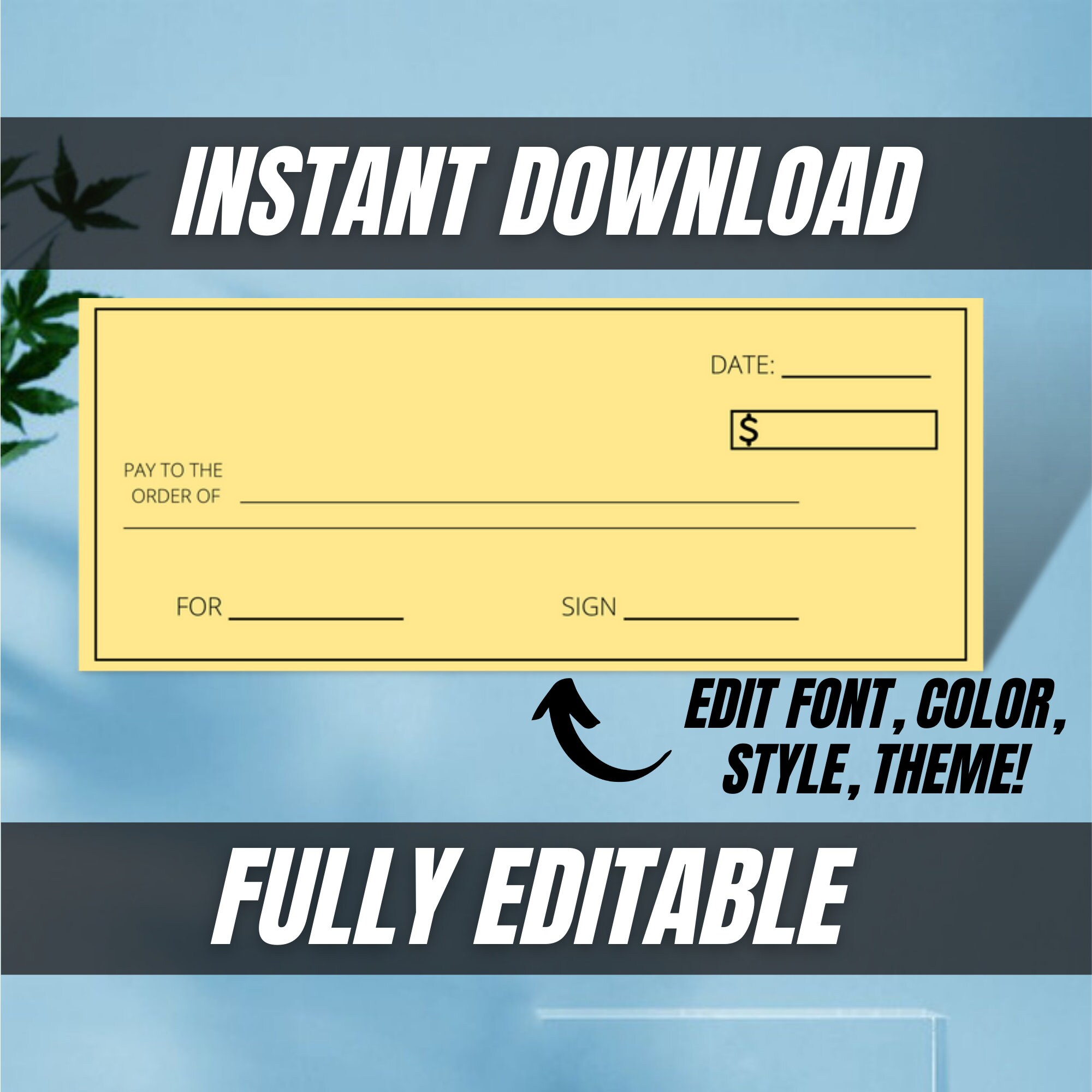 Blank Cheque Blank Checks Blank Check Template Svg Etsy