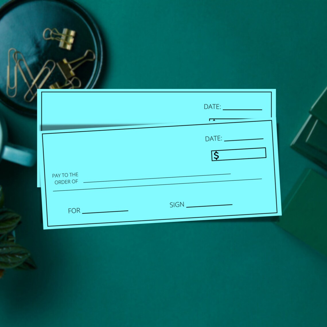 Blank Cheque Blank Checks Blank Check Template Svg Etsy