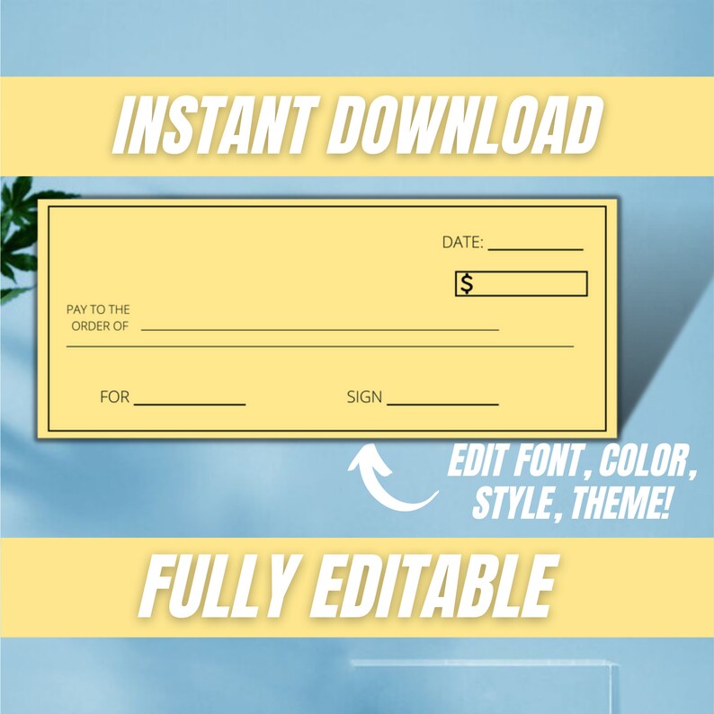 Blank Cheque Blank Checks Blank Check Template Svg Etsy Ireland