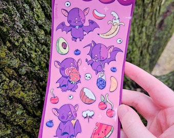 FRUiT BATS! glossy sticker sheet.