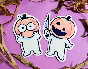 Matching Pumpkin Glossy Stickers