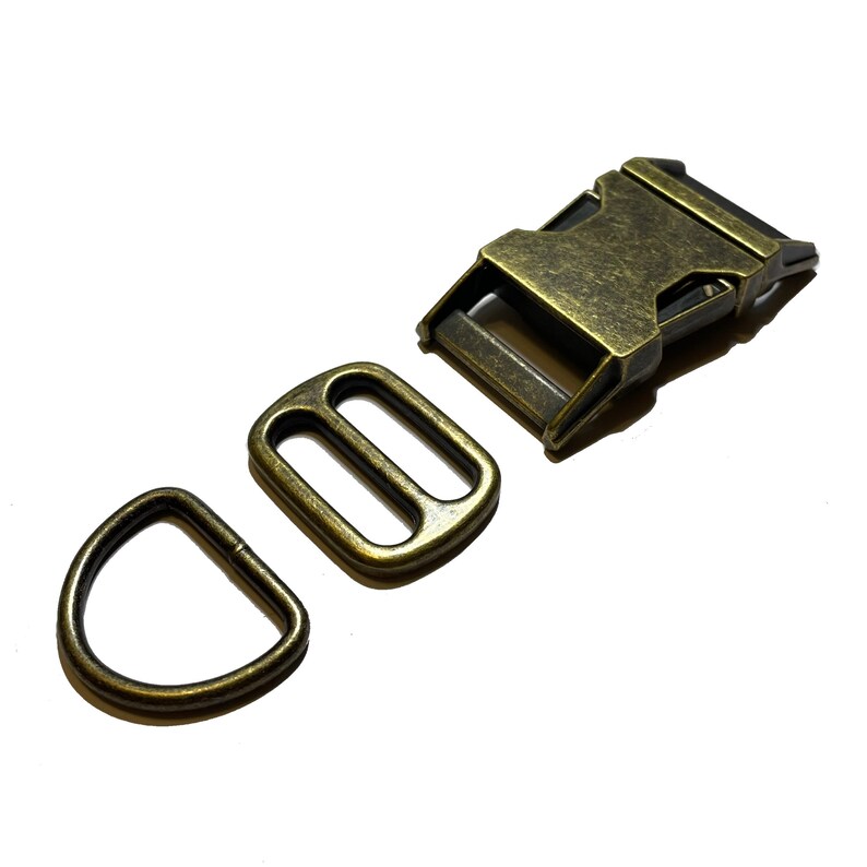 DIY Dog Collar Hardware Kit Metal Buckle Tri Glide and D Etsy