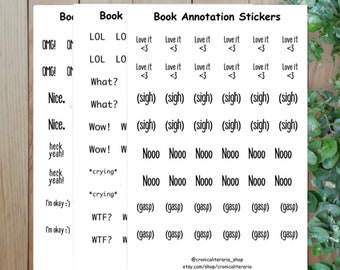 Book Annotation Stickers: Handmade Vinyl Reader Gifts