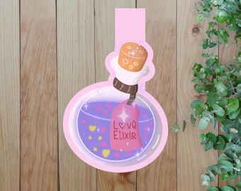 Magnetic Bookmark | Love Elixir, Holographic Book Lover Gift, Reader Gift