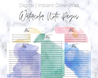 Note Pages *DIGITAL* PRINTABLE*