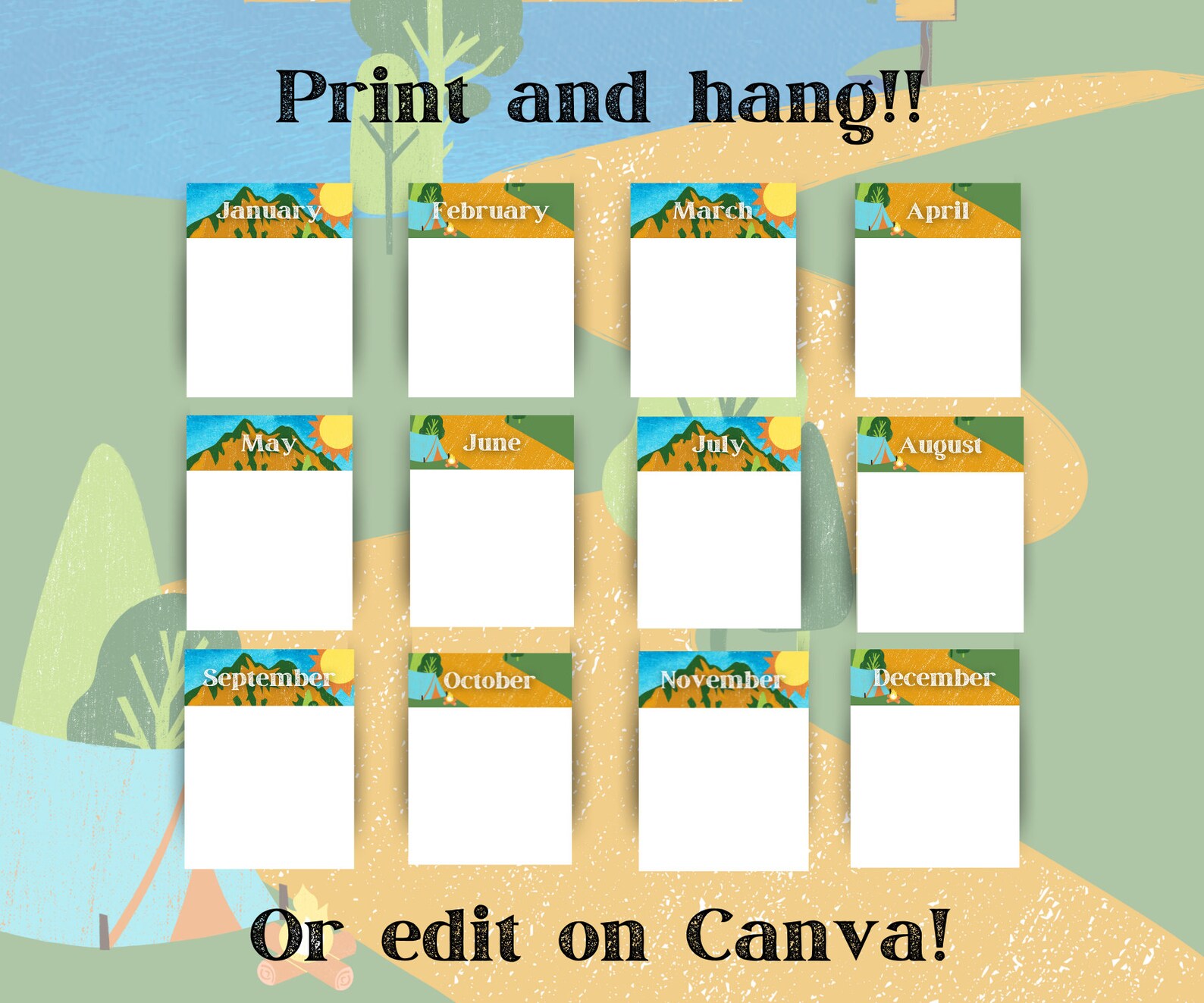 Classroom Birthday Printable Display Editable in Canva - Etsy