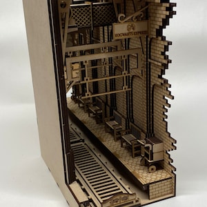 Book nook platform 9, Wizards express, laser cut Kit, gift for any occasion image 8