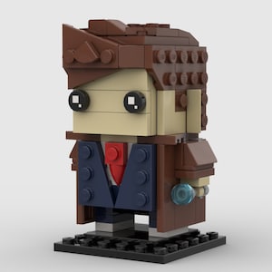 Custom "Dr Who" David Tennant  BrickHeadz™ | Custom Kit made with genuine LEGO Bricks | PDF Instructions Included
