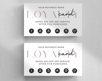 Loyalty Card Template Editable | Loyalty Card Template Hair | Loyalty Card Nails | Lash Loyalty Card | Printable Loyalty Cards