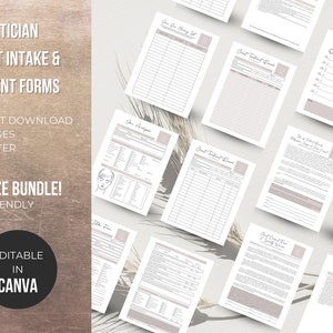 Editable Esthetician Client Consent Forms | Treatment Consent Forms | Esthetician Template | Esthetician Business | Instant Download