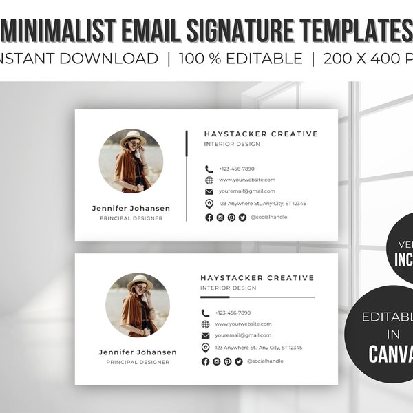 Minimalist Email Signature Template | Editable Email Signature | Custom Email Signature | Realtor Email Signature | Teacher Email Signature