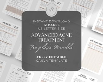 Advanced Acne Treatment Bundle | Advanced Acne Consent Forms | Facial and Chemical Peel | Editable Esthetician Template | Instant Download