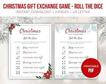 Christmas Gift Exchange Game Printable | White Elephant Gift Game | Gift Swap Game| Office Party | Instant Download