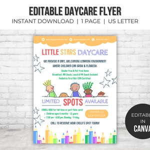 Home Kindertagesstätte Flyer Vorlage | Babysitter Flyer | Kinderbetreuung Flyer | Kindertagesstätte Poster | Kita Vorlage