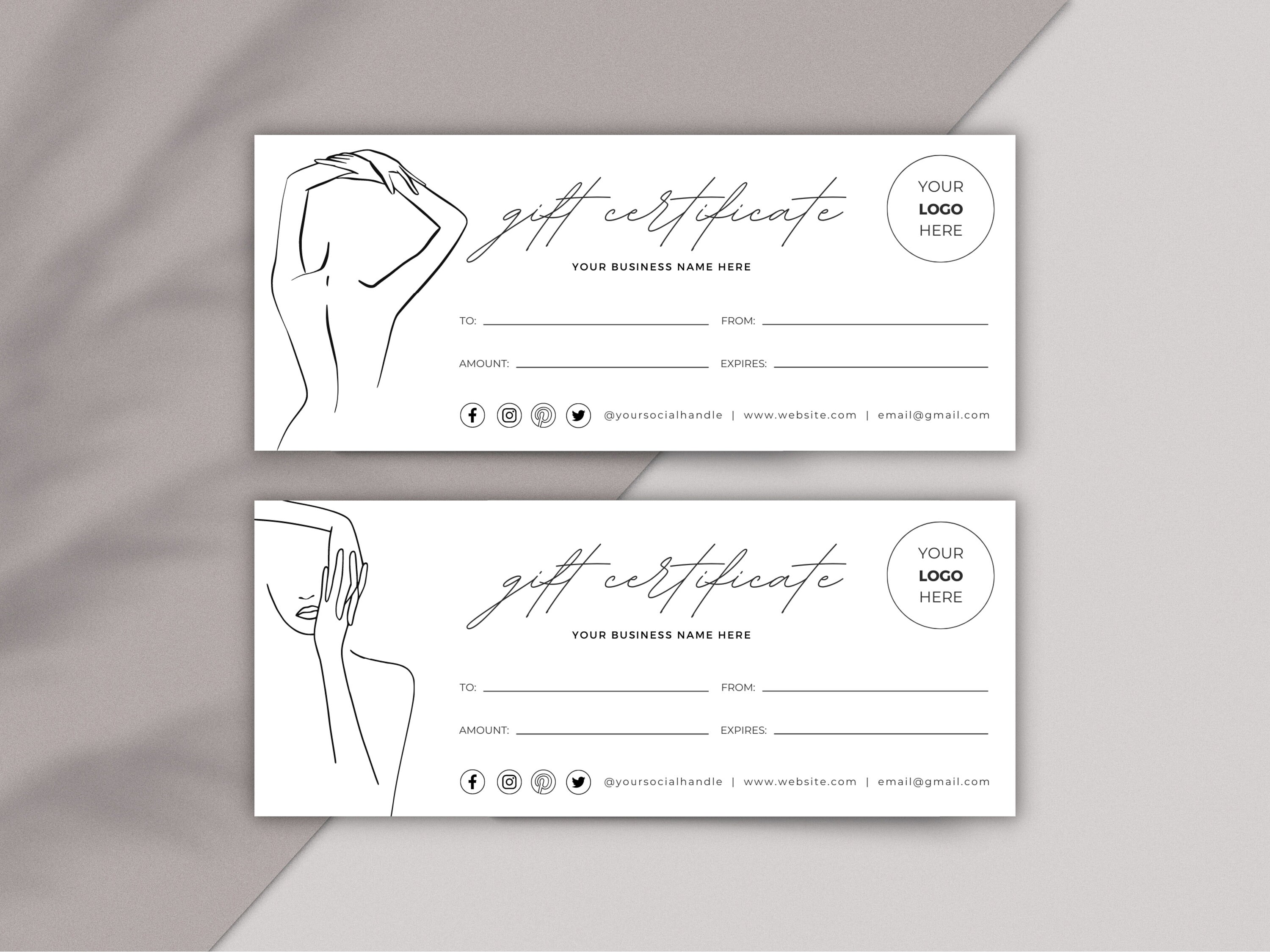 Massage Gift Certificate Editable | Gift Voucher Template | Massage ...