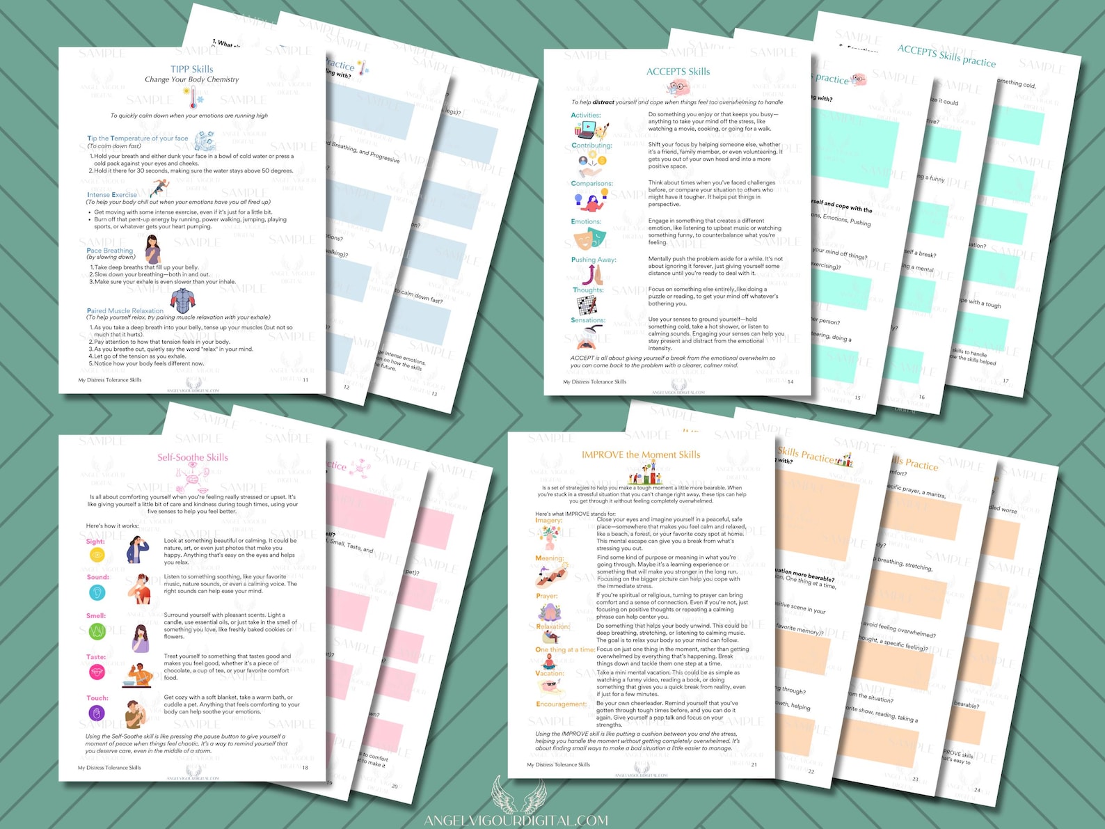 DBT Distress Tolerance Skills Workbook Gift Idea | Instant Download ...
