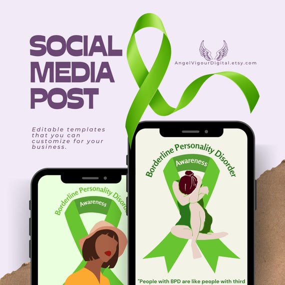 Marsha Linehan BPD Quotes Templates | customizable Mental Health Advocacy | Social Media Canva Editable | Instant Download
